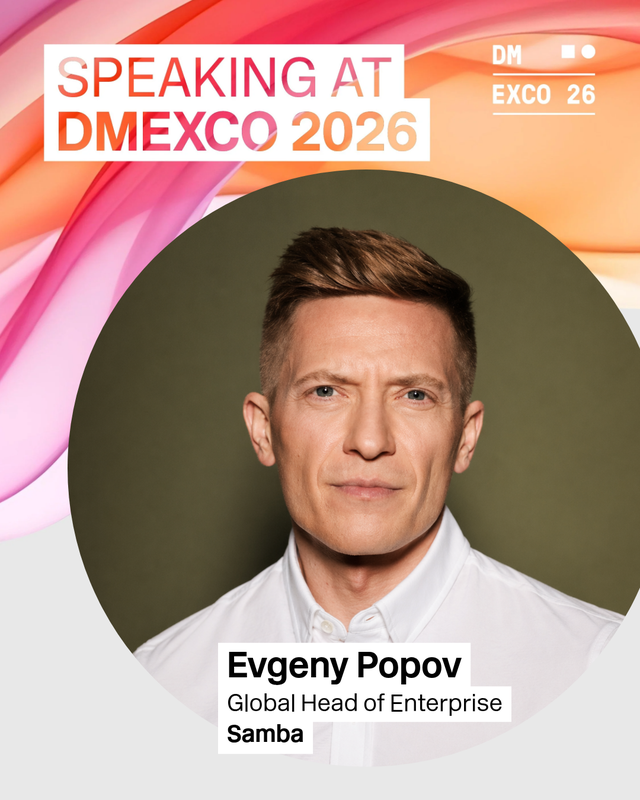 DMEXCO 2026 speaker banner — Evgeny Popov